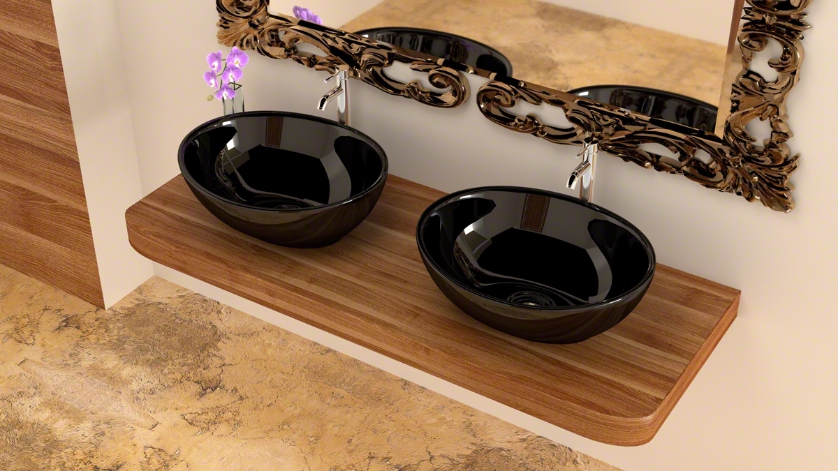 sophie black ceramic sink